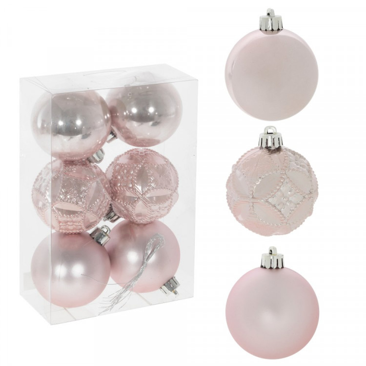 Набор шаров 06см 06шт/наб. "Рапсодия" цв.розовый арт.753634