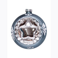 Шар стекло без упаковки /1шт/ 08см цв.голубой арт.42350