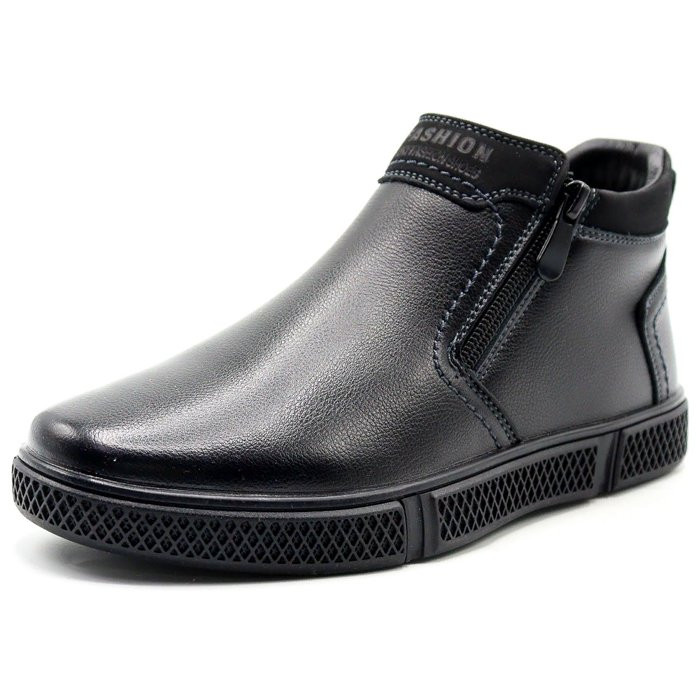 Ботинки для мальчика (Lipude) черные верх-искусственная кожа подкладка - байка артикул  lx-E8957-118