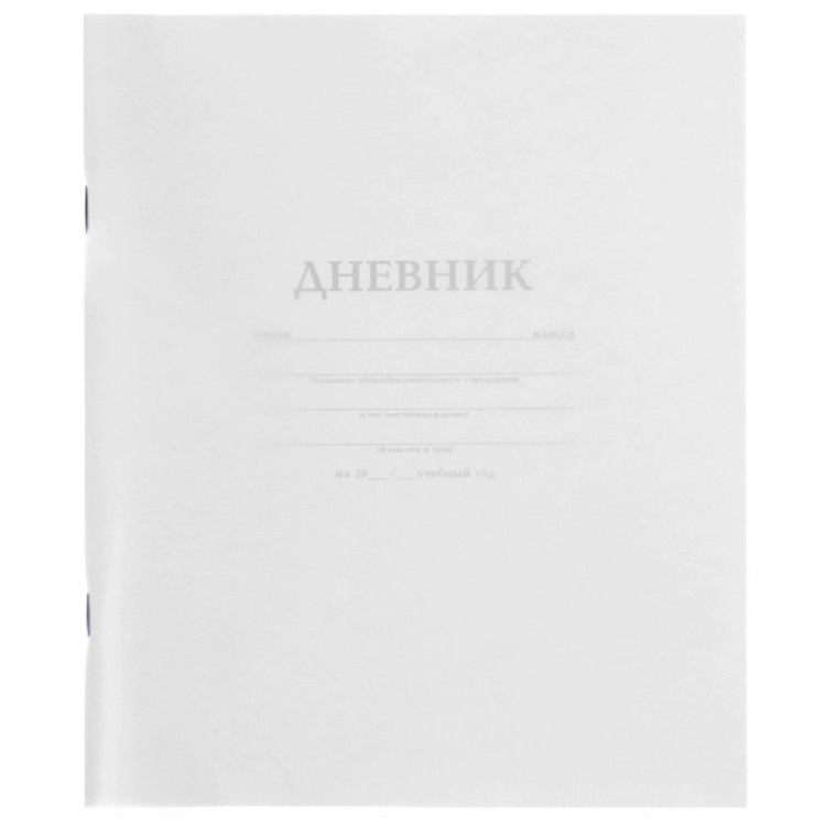 Дневник школьный гибкая обложка пластик (Hatber) Белый арт.40Д5В_00131