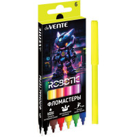 Фломастеры (deVENTE) Robotic 6 цветов вентилируемый колпачок картонная коробка арт.5080533