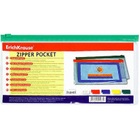 Папка-конверт на молнии В6 130*240 ЕК прозрачный арт.4563 (Ст.12)