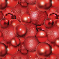 Бумага упаковочная 50*70см "Волшебные шары" цв.красный арт.214-164