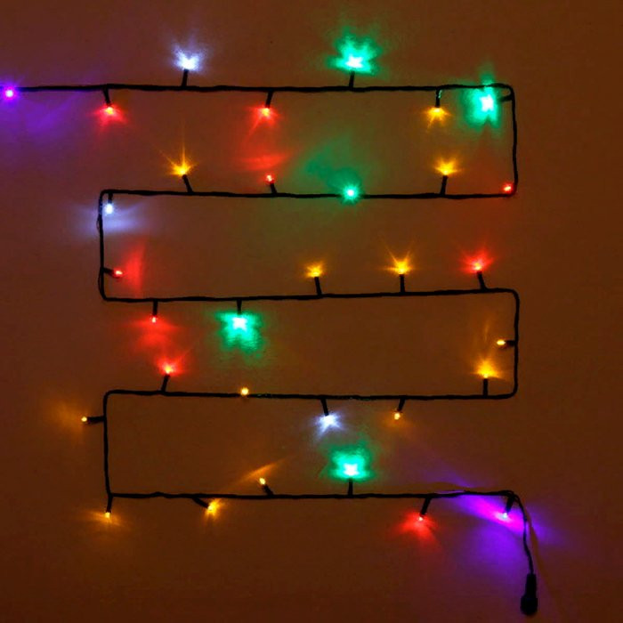Гирлянда эл.уличная точечная 20м 240LED "Мерцание" цв.мульти (т.провод) арт.183-104