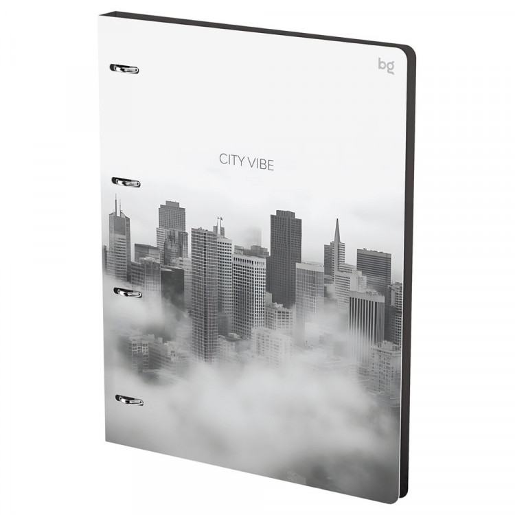Тетрадь на кольцах А4 клетка 120 листов (BG) City матовая ламинация арт.ТК4к120_лм 57843