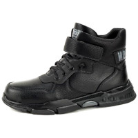 Ботинки для мальчика (B&G) черные верх-искусственная кожа подкладка -искуственный мех артикул RC51_5332-5A