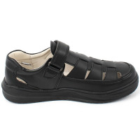 Полуботинки для мальчика (Antilopa) черные верх-искусственный кожа подкладка-натуральная кожа размер 32-37 арт.AL 7084