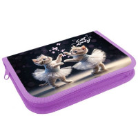 Пенал 1 отделение (Оникс) ПКТ 04-20 Cat ballet 190х130мм полиэстер арт.87646