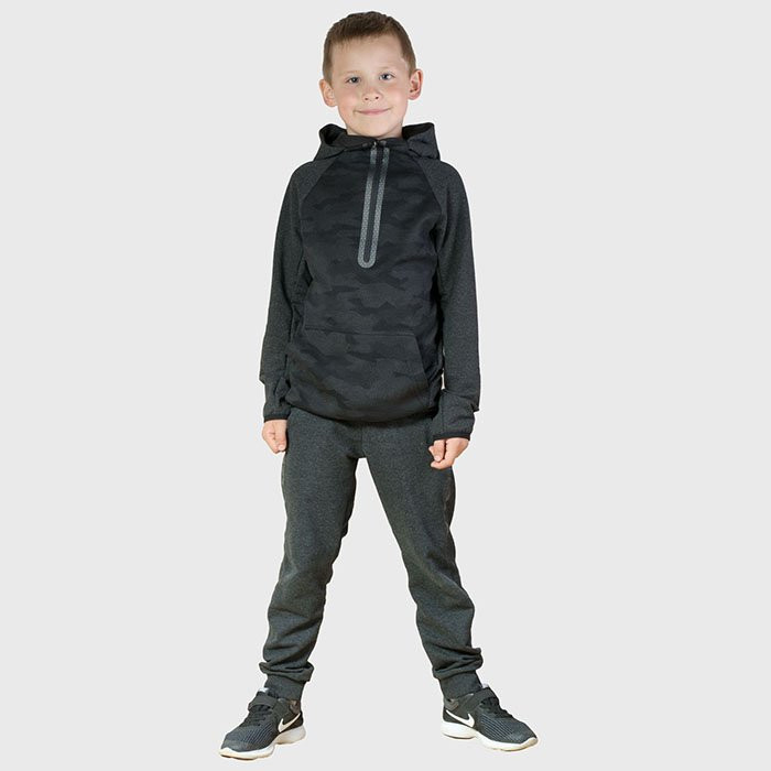 Костюм спортивный для мальчика арт.Алекс-1 размер 42/158 трикотажный цвет серый/серый