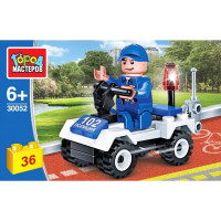 Конструктор пластиковый Полицейский на квадроцикле 36 деталей (Город мастеров) арт.30052-JS