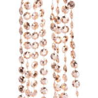 Украшение декоративное "Бусы" 200см стразы розовое золото арт.556-271