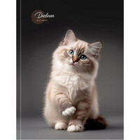 Дневник для старших классов твердая обложка (Prof-Press) Милый котик-5 выборочный лак арт.Д48-9456