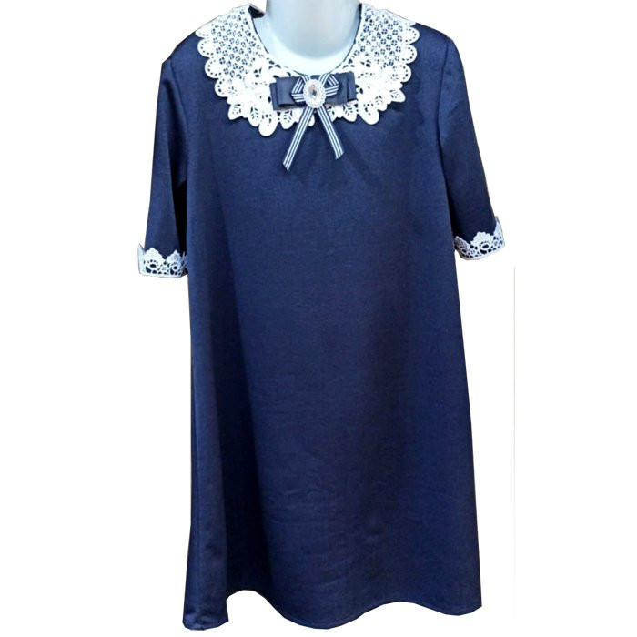 Платье для девочки (MULTIBREND арт.241976  размер 32/128-38/146 цвет темно-синий