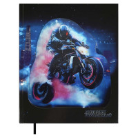 Дневник для старших классов твердая обложка (Феникс) Огненный мотоцикл глянцевая ламинация аппликация с анимированным изображением арт.68816