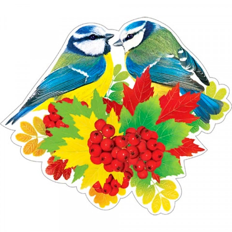 1СЕНТЯБРЯ Украшение на скотче "Птички на ветке рябины" арт.7-65-170