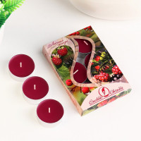 Свеча в гильзе 06шт/наб. "Ягоды" арт.7691011