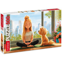 Пазл 500 элементов Двое в лотосе (Hatber) арт.500ПЗ2_34876