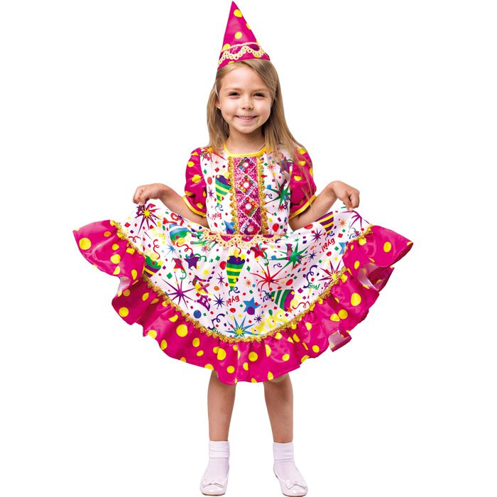 Костюм для девочки Хлопушка (платье,колпачок) р.30 ткань арт.1042 к-18-30