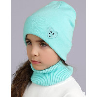 Шапка демисезонная для девочки (CLEVER) арт.544031вн размер 52-54 цвет ментоловый