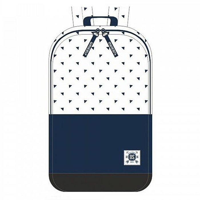 Рюкзак для девочки (Grizzly) арт RQ-921-5 синий-белый 27х43х15 см