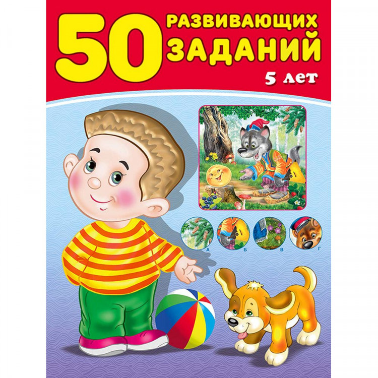 Книжка мягкая обложка А4 (Фламинго) 50 развивающих заданий 5 лет арт 23782/28596