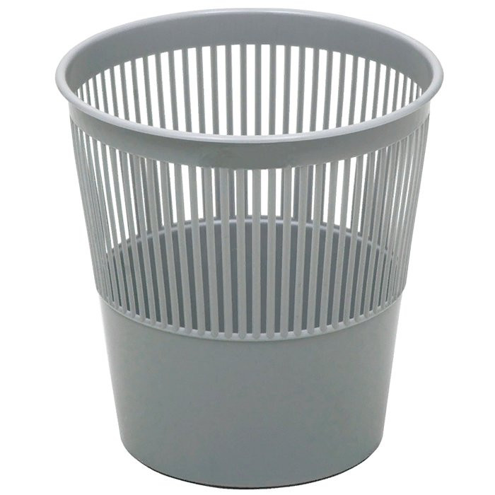 Корзина для мусора 09л решетчатая серая Стамм арт.КР22 (Ст.3)