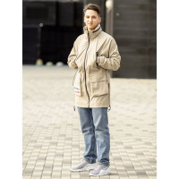 Парка осенняя для мальчика (Батик) арт.Франк цвет серый беж