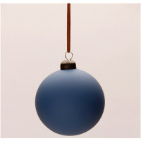 Шар пластик 08см матовый цв.темно-синий 163 арт.РШ2163