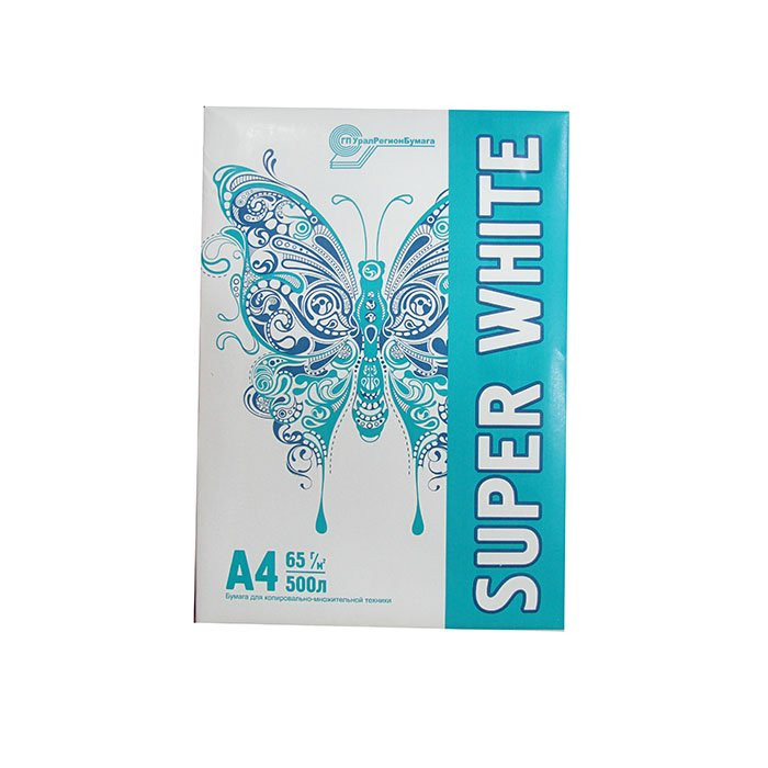 Бумага писчая А4 65г/м2 500л CIE146% ISO103% "Super White" (УРБ)