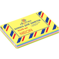 Блок самоклеющийся 51*76 100л 4цвета неон (Attomex) арт.2010420 (Ст.144)