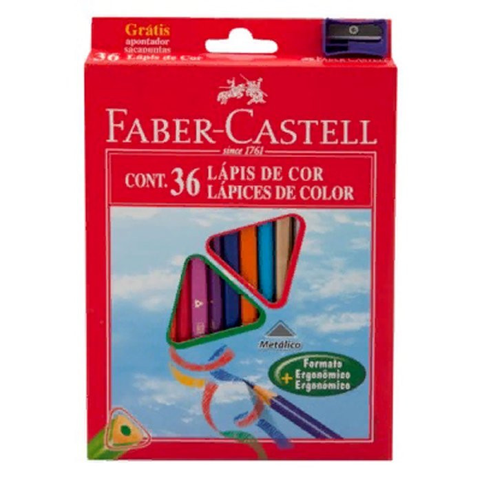 Карандаши цветные (Faber-Castell) Ecopen 36 цветов трехгранные  арт.120536