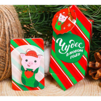 Значок карнавальный "Свинка в носочке" 3,5*4см арт.3392257