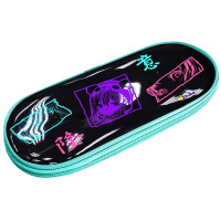 Пенал 1 отделение овальный (ОНИКС) ПМК 35-87 Тянка-панда прозрачный 220х90х25мм