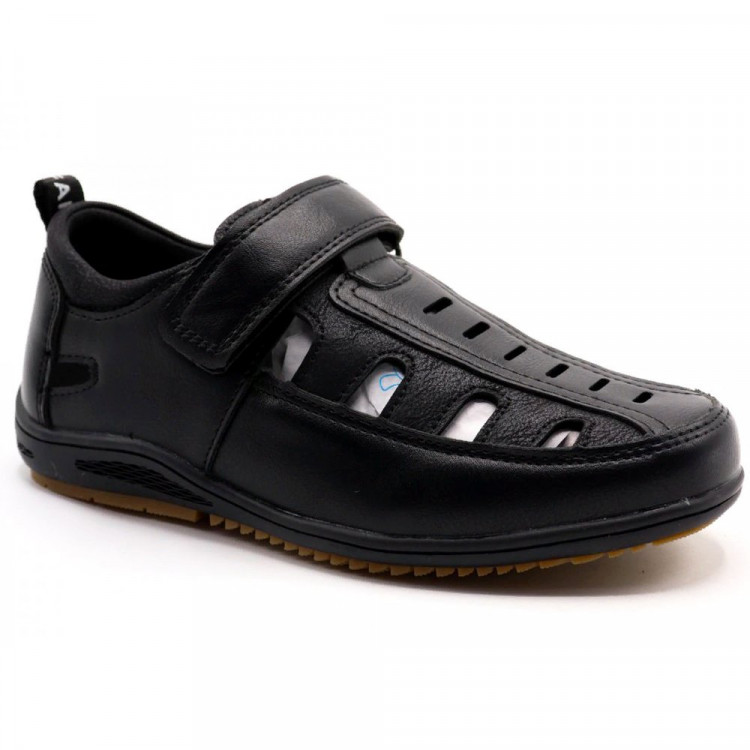 Туфли для мальчика (Флип) черные верх-искусственная кожа подкладка-искусственная кожа размерный ряд 31-38 артикул tom-0208-A