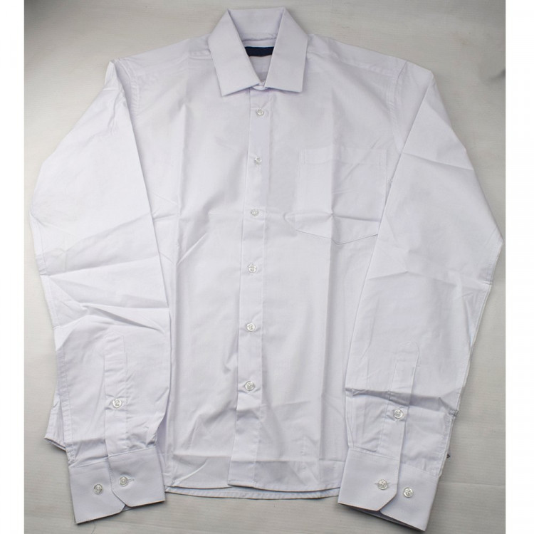 Сорочка подростковая длинный рукав размер 36/158-164(XXS)-41/176-182(XL) цвет белый Brostem арт.TC2XK