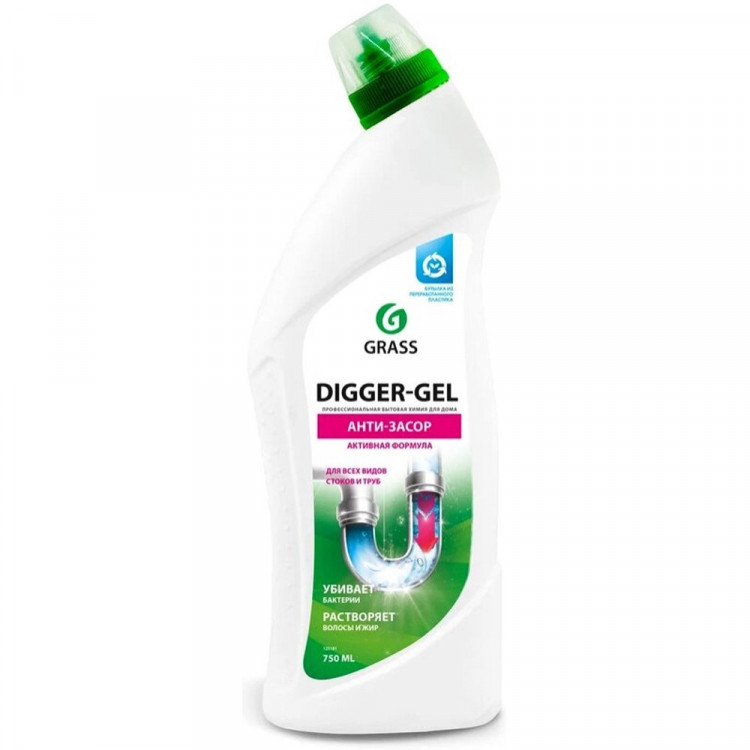 Чистящее средство для труб Digger-Gel 750мл гель Grass арт.125181