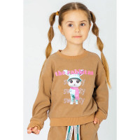 Джемпер для девочки (Deloras) артикул 19570 р.26/98-32/128 цвет бежевый