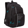 Рюкзак для мальчиков (Grizzly) арт RU-030-3/3 черный - бирюзовый 32х45х23 см