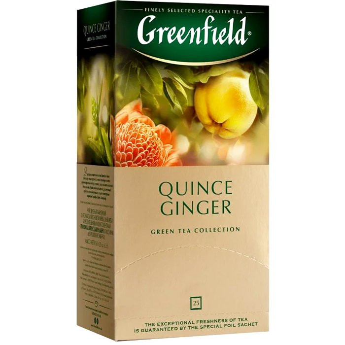 Чай Greenfield 25пак. Quince Ginger (зеленый) (Ст.10)