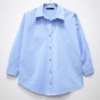 Блузка для девочки (BR) длинный рукав цвет голубой арт.17820 размерный ряд 30/122-44/164