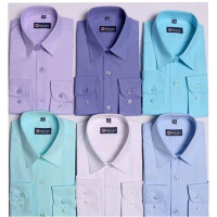 Сорочка детская приталенная короткий рукав размерный ряд 29/116-122-36/158-164 цвет синий Brostem арт.4726ds