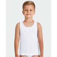Майка для мальчика арт.2200 95%хлопок, 5% эластан цвет белый
