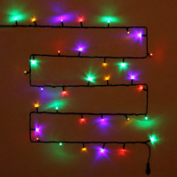 Гирлянда эл. уличная точечная 15м 180LED цв.мульти (т.провод) (можно соединять) 8реж IP-54 арт.183-669