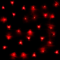 Гирлянда электрическая для дома точечная 16м 200LD цвет красный (светлый провод) 8режимов арт.125-021