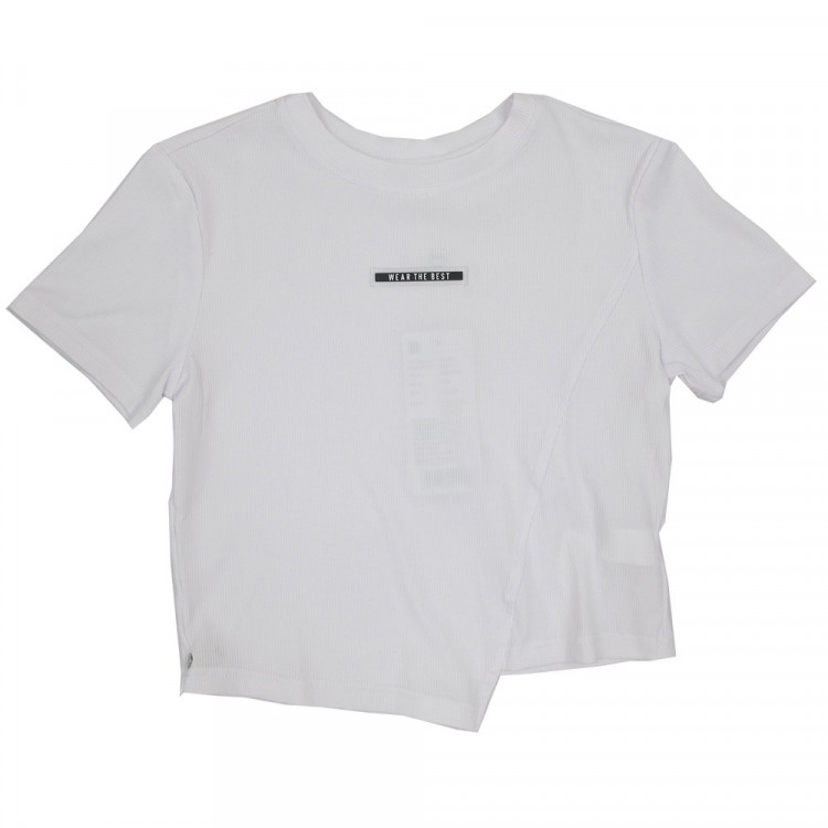 яяяФутболка спортивная для девочки (Делорас) арт.Z63675S р.34/134-44/164 цвет белый