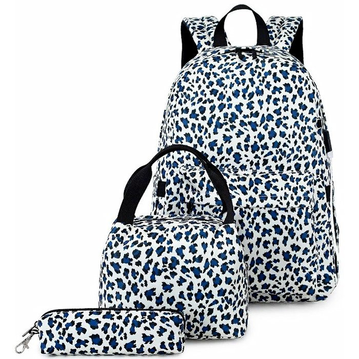 Рюкзак для девочек (Aolida) синий 42x30x20 см + сумка+пенал арт 641810494803