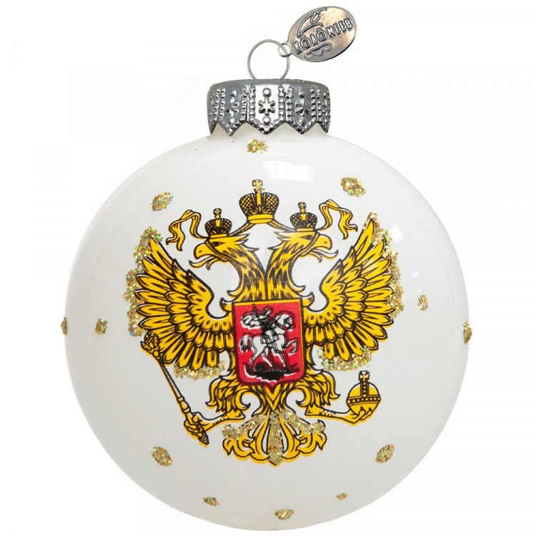 Шар стекло 06,5см "Герб России" п/у арт.КУ-65-244155