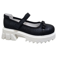 Туфли для девочки (FLAMINGO) черные верх-искусственная кожа подкладка-натуральная кожа размерный ряд 34-39 арт.232T-G6-3811