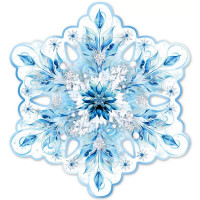 Украшение на скотче "Снежинка" 19*19см арт.9201698