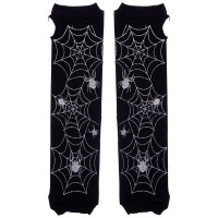 Аксессуар карнавальный "Перчатки. Колдунья" удлиненные цв.черный арт.770-0490